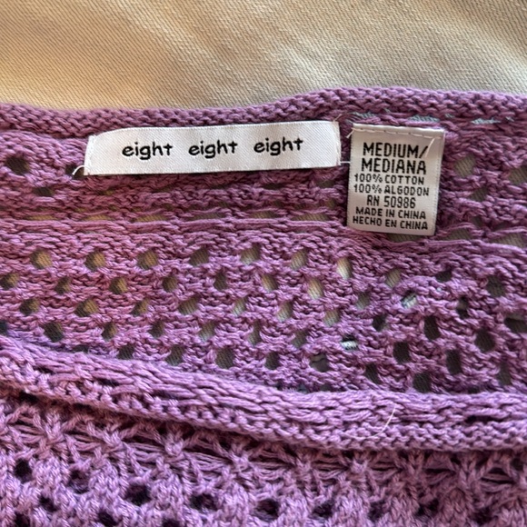 Purple Open Knitted Sweater - Picture 5 of 5